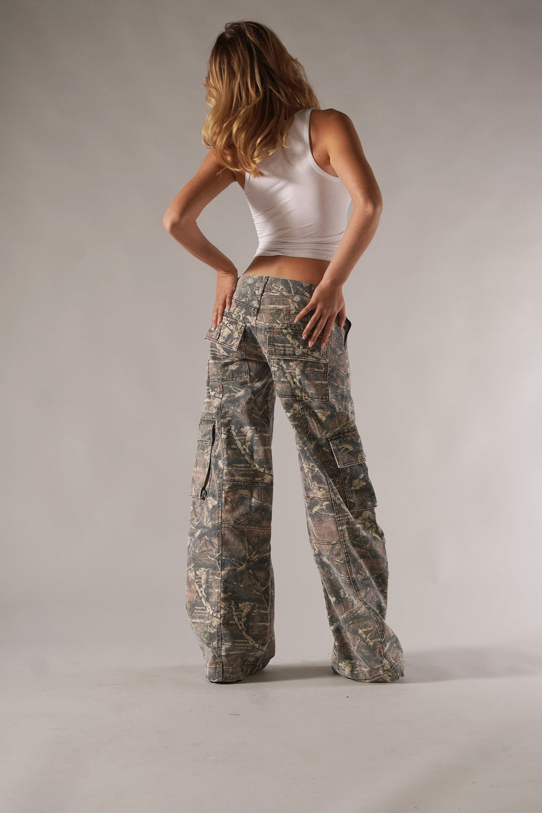Camo Cargo Pants with Utility Pockets