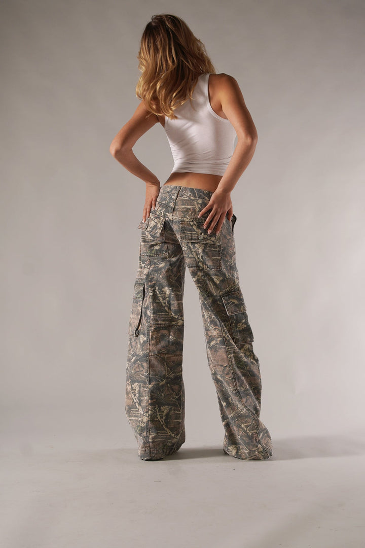 Camo Cargo Pants with Utility Pockets