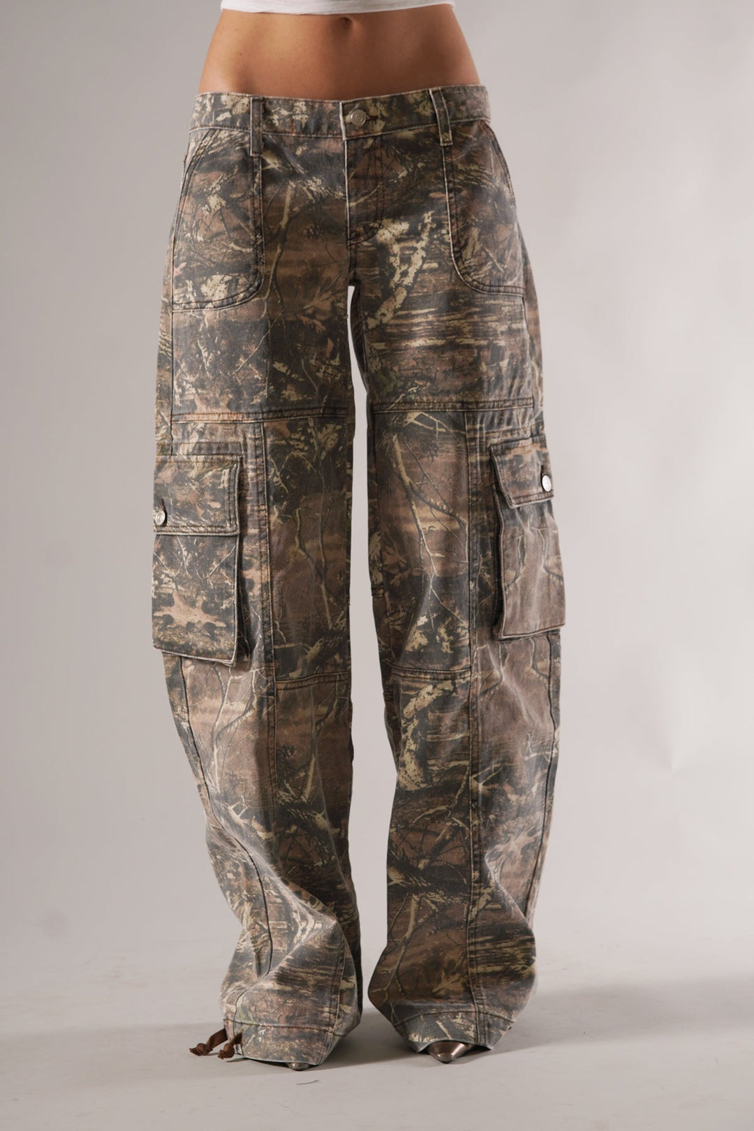 Camo Cargo Pants with Utility Pockets