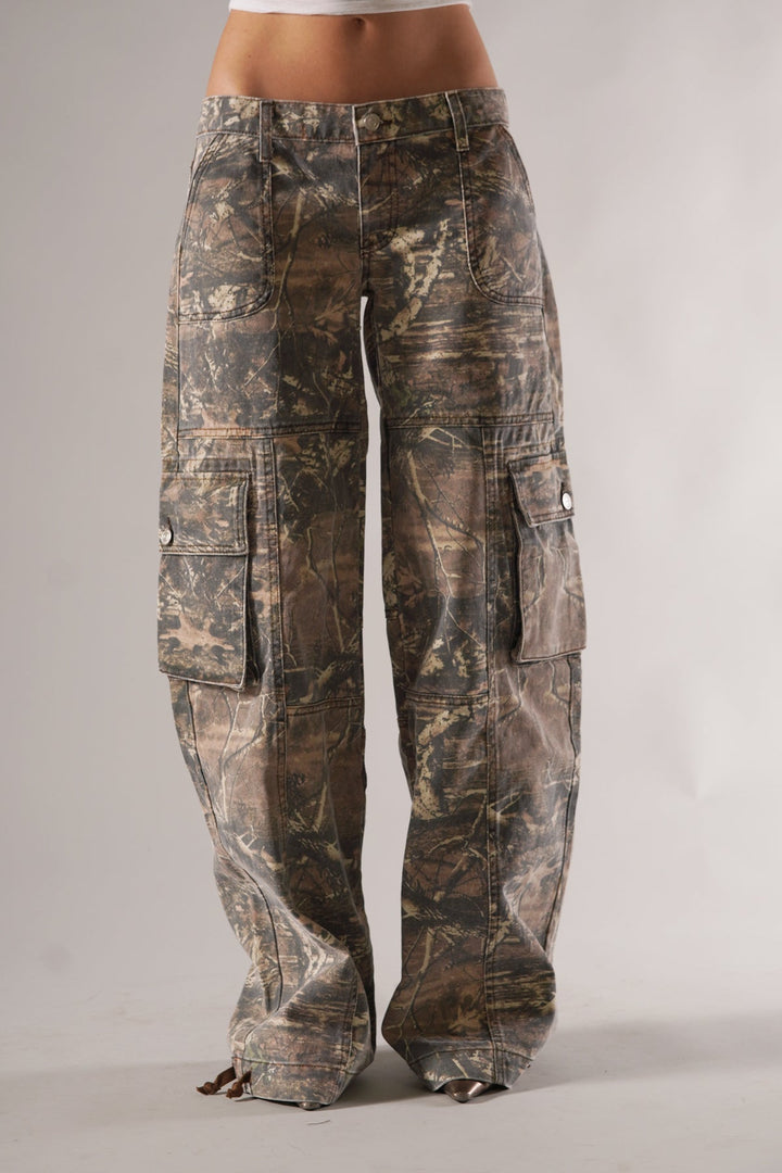 Camo Cargo Pants with Utility Pockets
