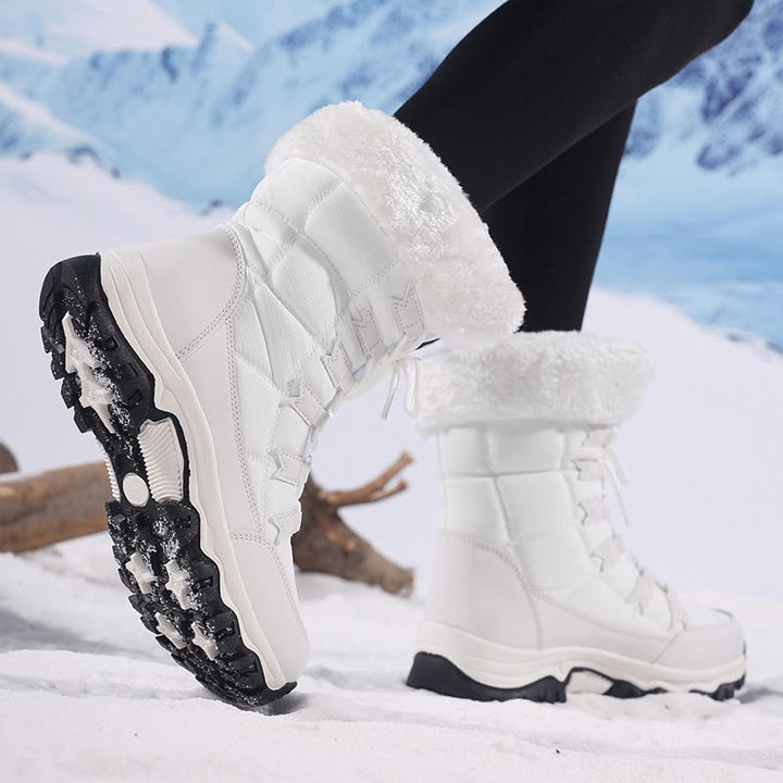 Women's Faux Fur Cuff Snow Boots
