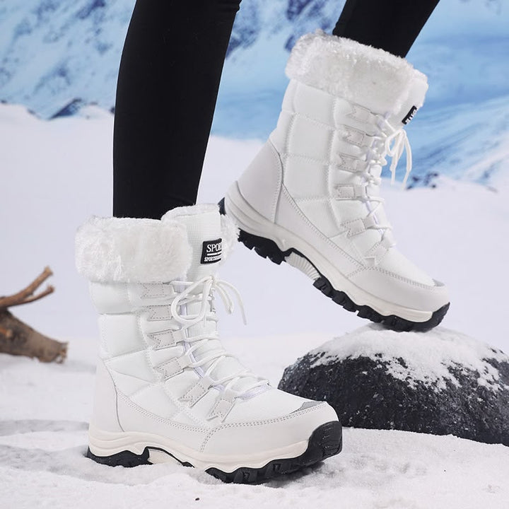 Women's Faux Fur Cuff Snow Boots