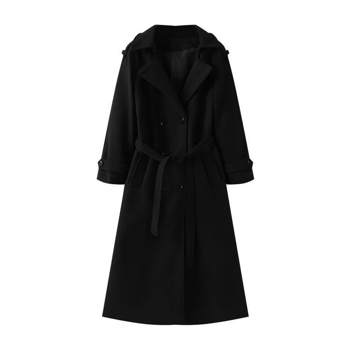 Women's Wool-Effect Double-Breasted Trench Coat