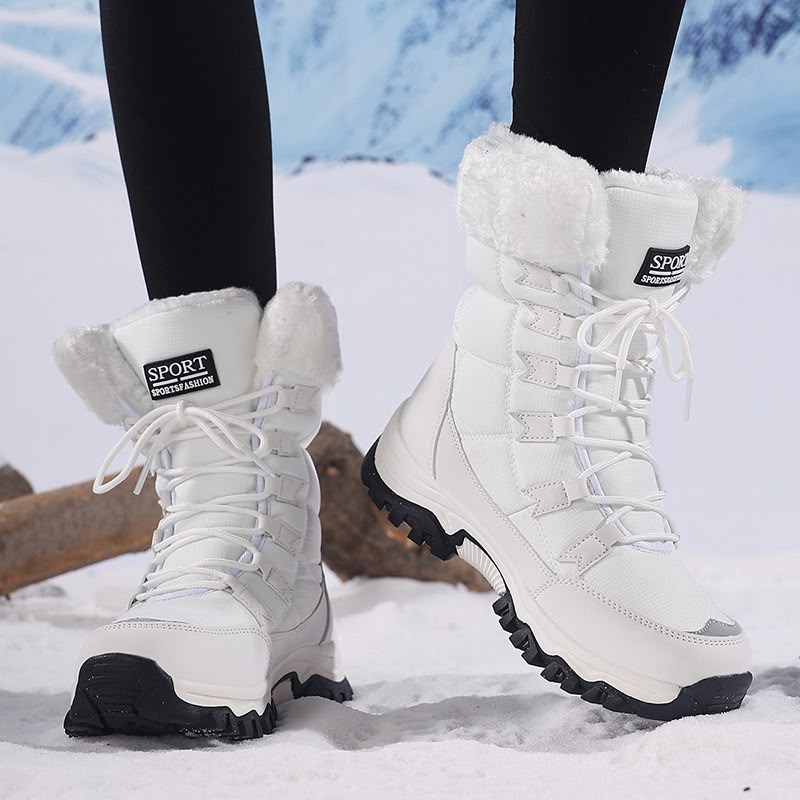 Women's Faux Fur Cuff Snow Boots