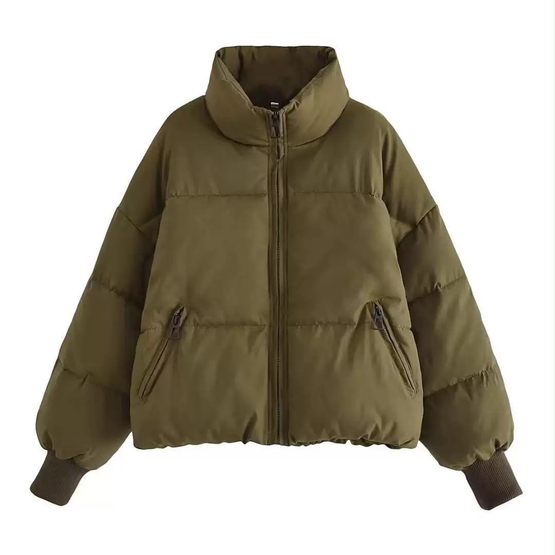 Women's Cropped Oversized Puffer Jacket