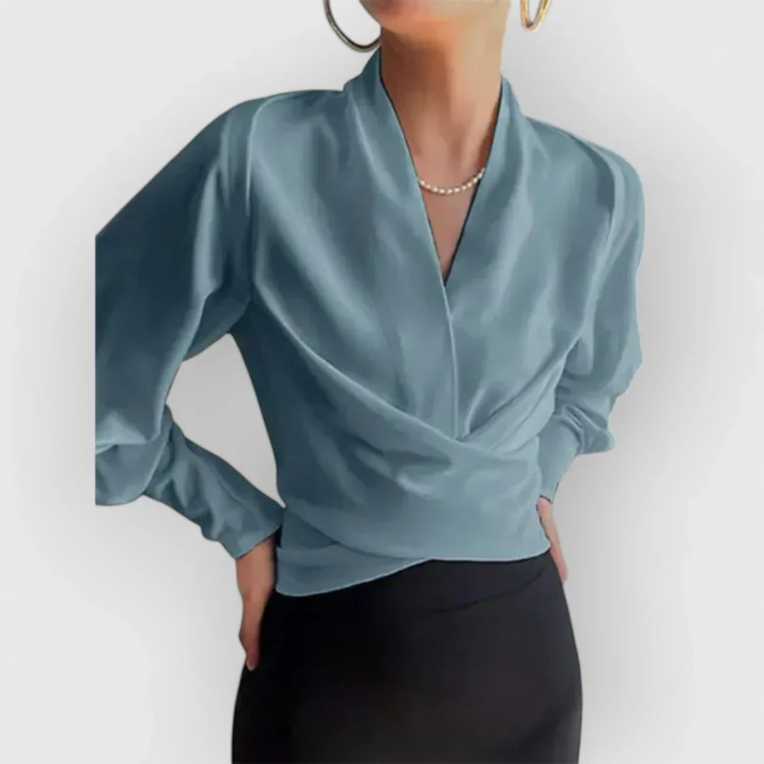 Elegant Ladies Blouse with Puff Sleeves