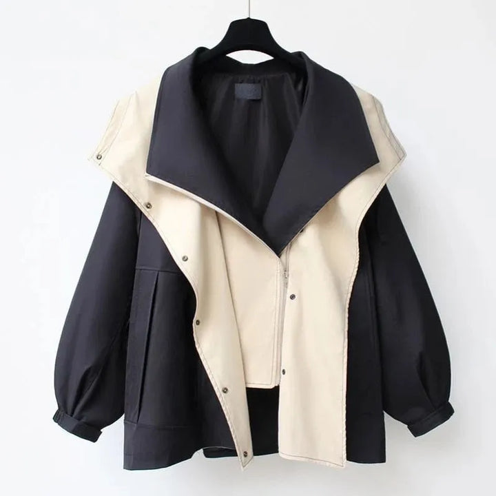 Women's Reversible Zip-Up Jacket with Buttons