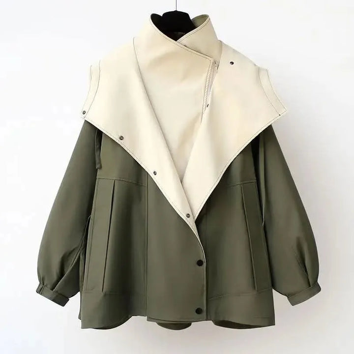Women's Reversible Zip-Up Jacket with Buttons