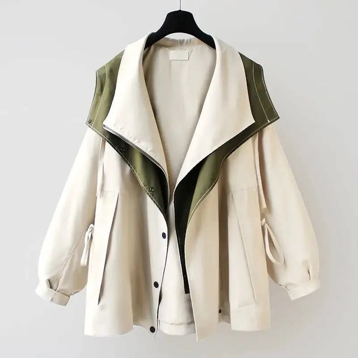 Women's Reversible Zip-Up Jacket with Buttons