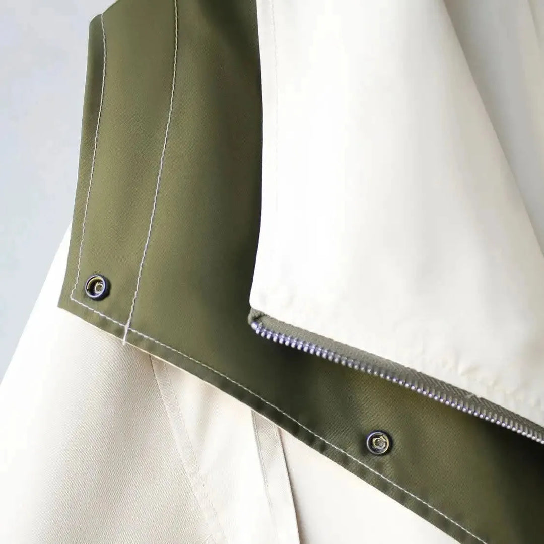 Women's Reversible Zip-Up Jacket with Buttons