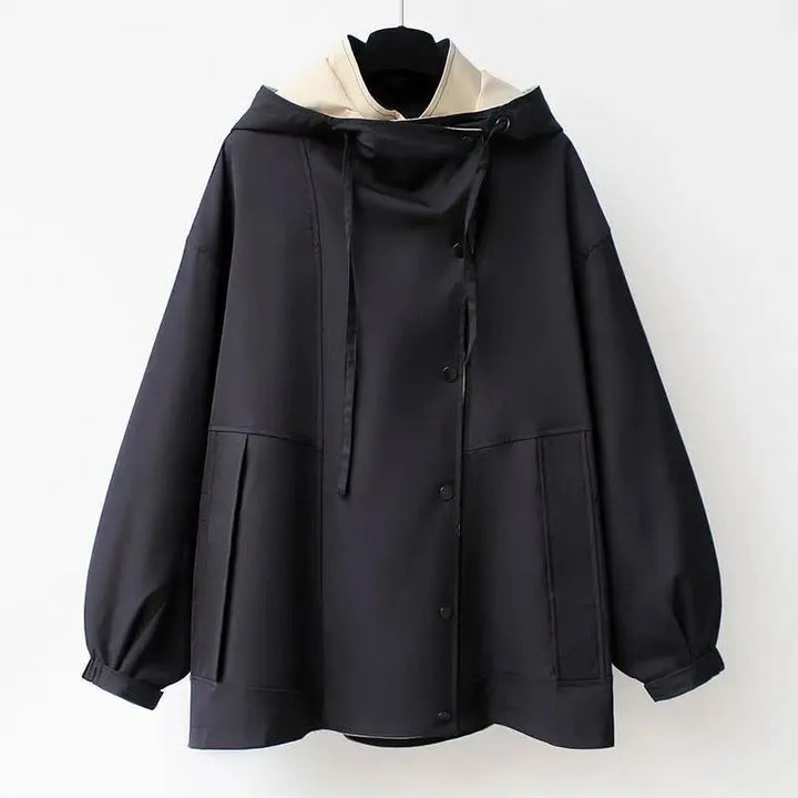 Women's Reversible Zip-Up Jacket with Buttons