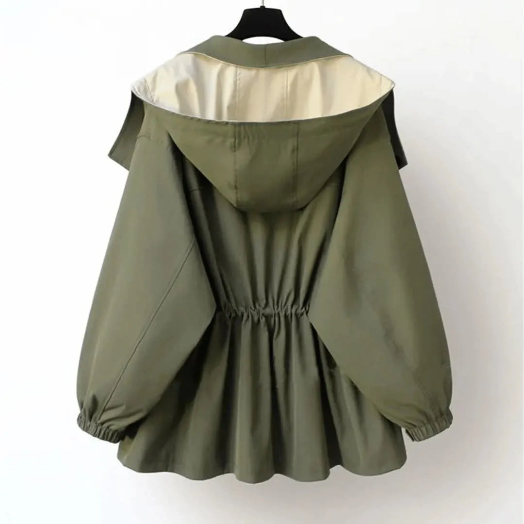 Women's Reversible Zip-Up Jacket with Buttons