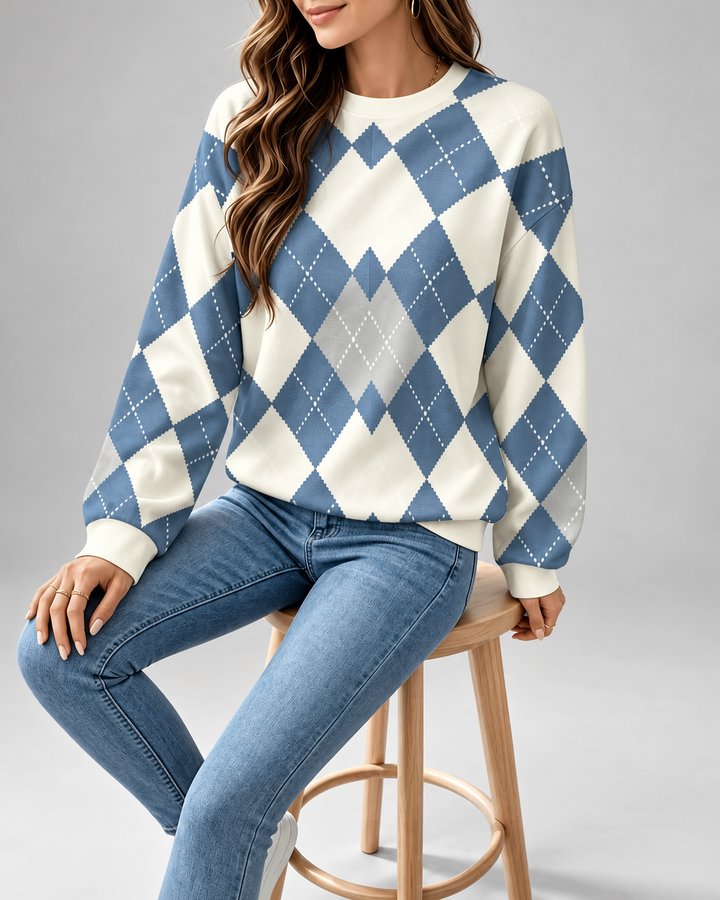 Women's Argyle Knit Jumper