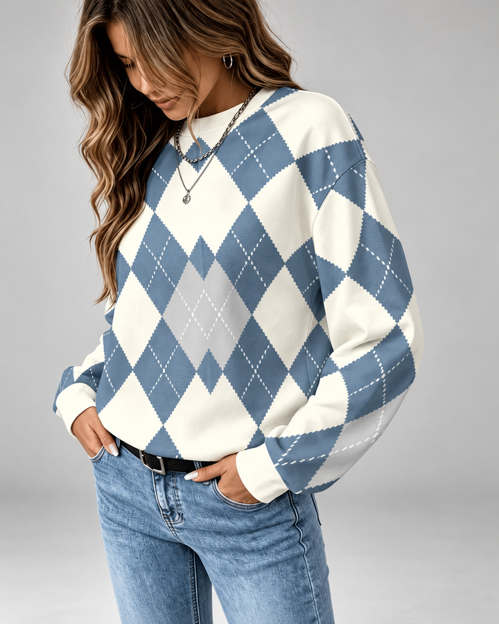 Women's Argyle Knit Jumper