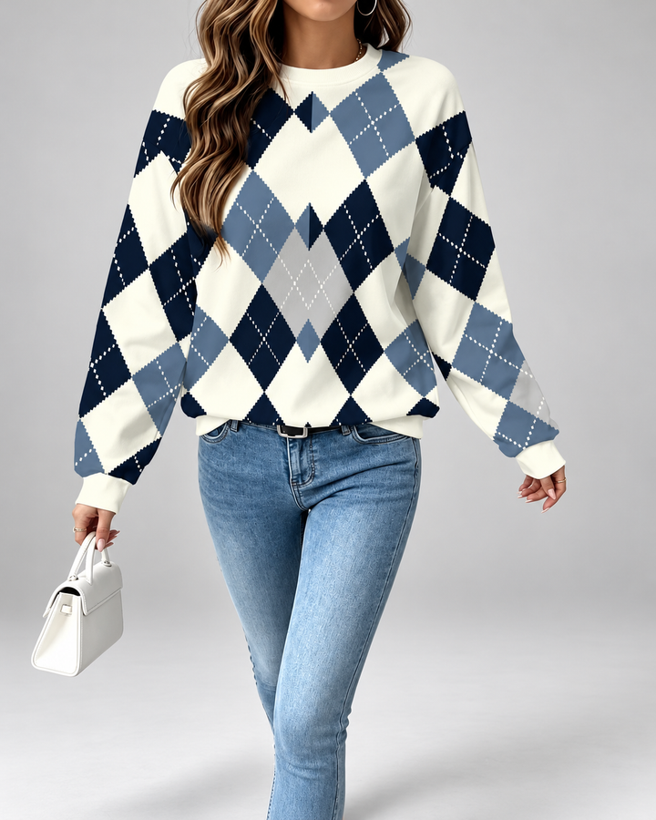 Women's Argyle Knit Jumper