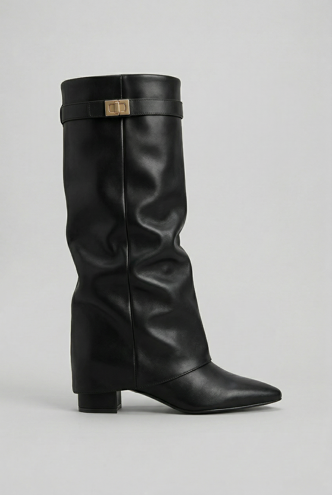Women's Suede Knee-High Block Heel Boots