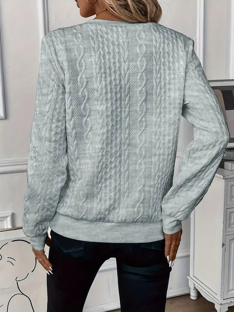 Women's Cable-Texture Half-Zip Sweater