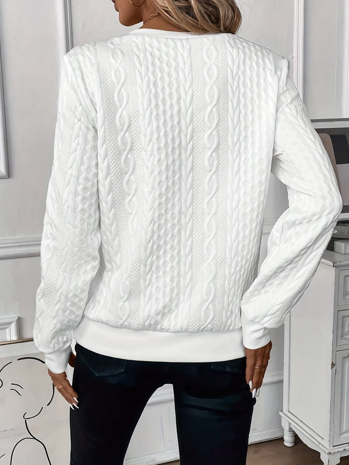 Women's Cable-Texture Half-Zip Sweater