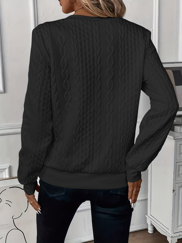 Women's Cable-Texture Half-Zip Sweater