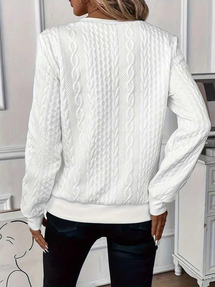 Women's Cable-Texture Half-Zip Sweater