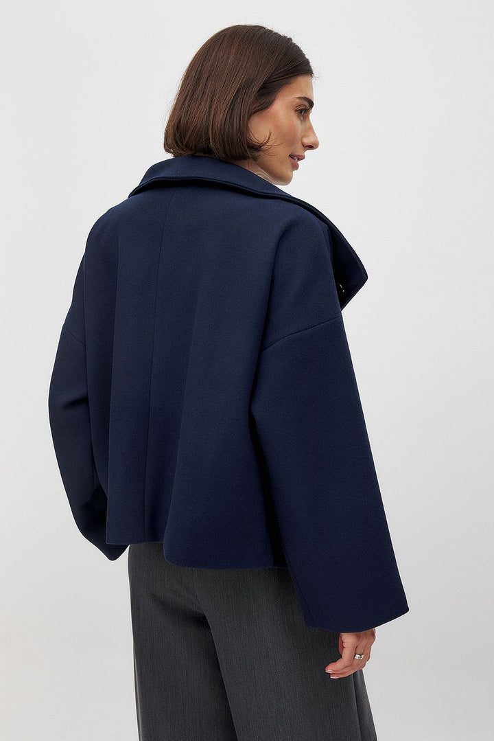 Short Oversized Double-Breasted Jacket for Women