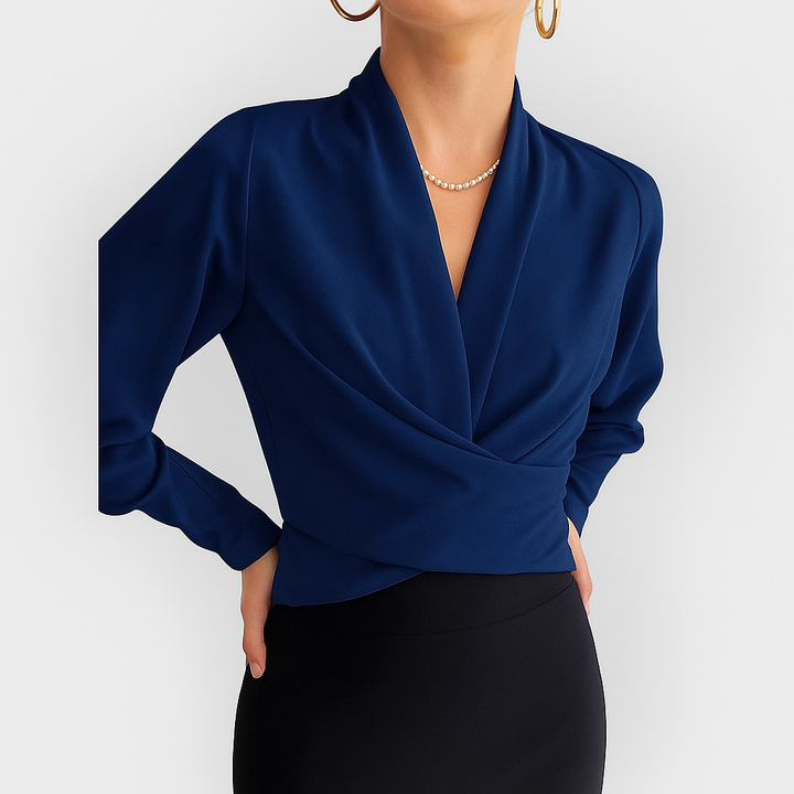 Elegant Ladies Blouse with Puff Sleeves