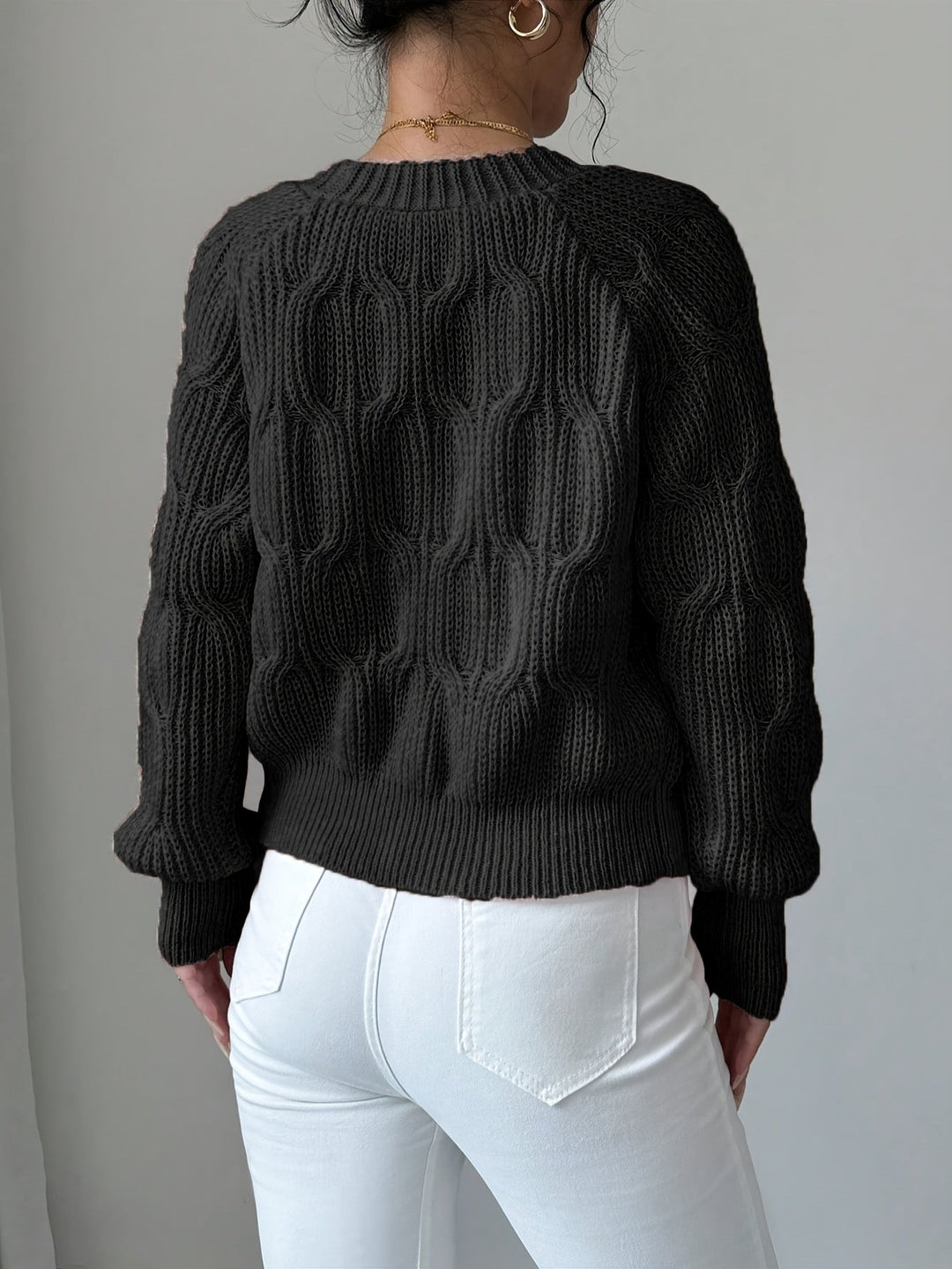 Women's Soft Bow-Detail Long Sleeve Cardigan