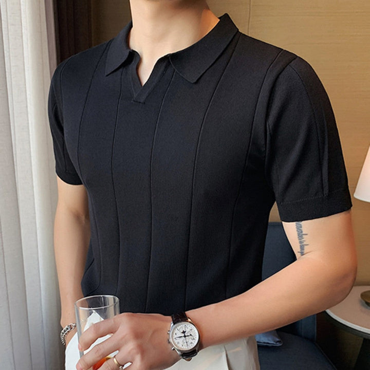 V-Neck Knit Polo
