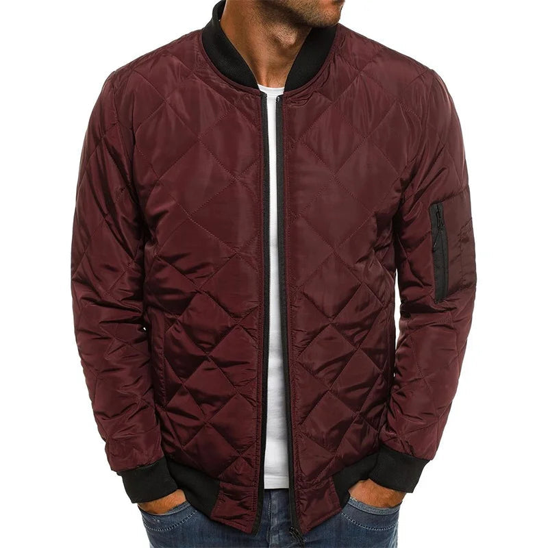 Men's Quilted Bomber Jacket