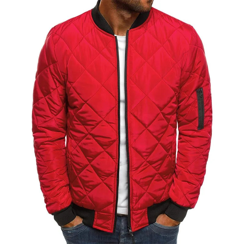 Men's Quilted Bomber Jacket
