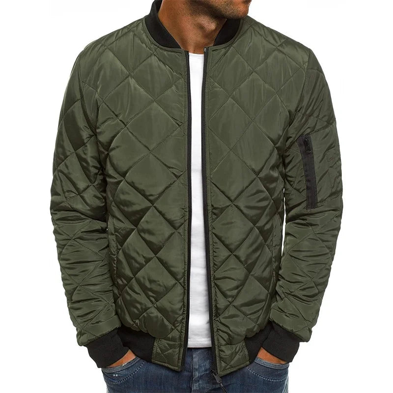 Men's Quilted Bomber Jacket