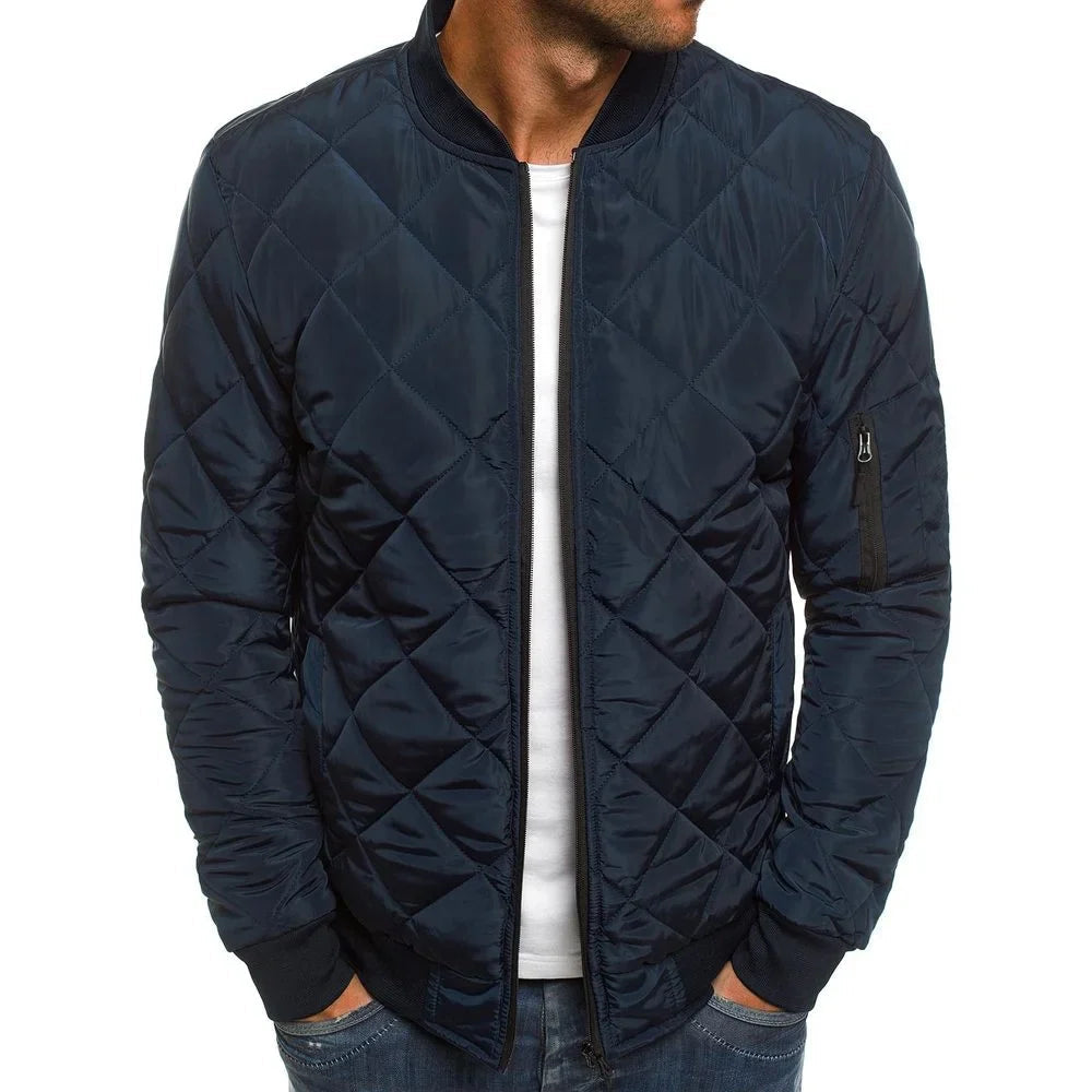 Men's Quilted Bomber Jacket