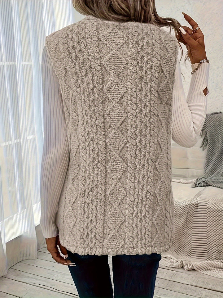 Women's Textured Longline Sleeveless Vest