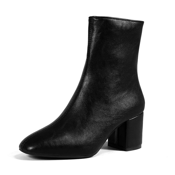 Women's Block Heel Pointed Toe Ankle Boots