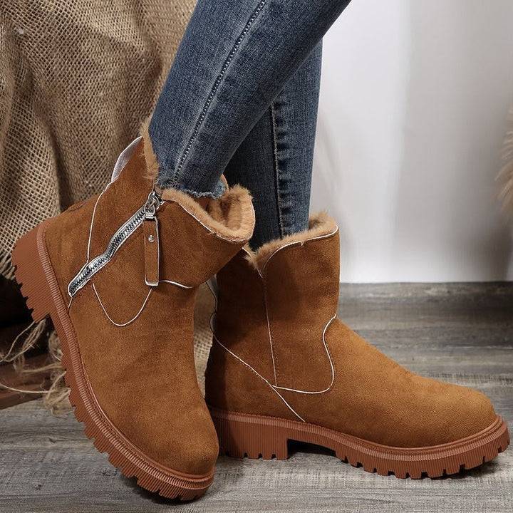 Women's Fleece-Lined Platform Ankle Boots