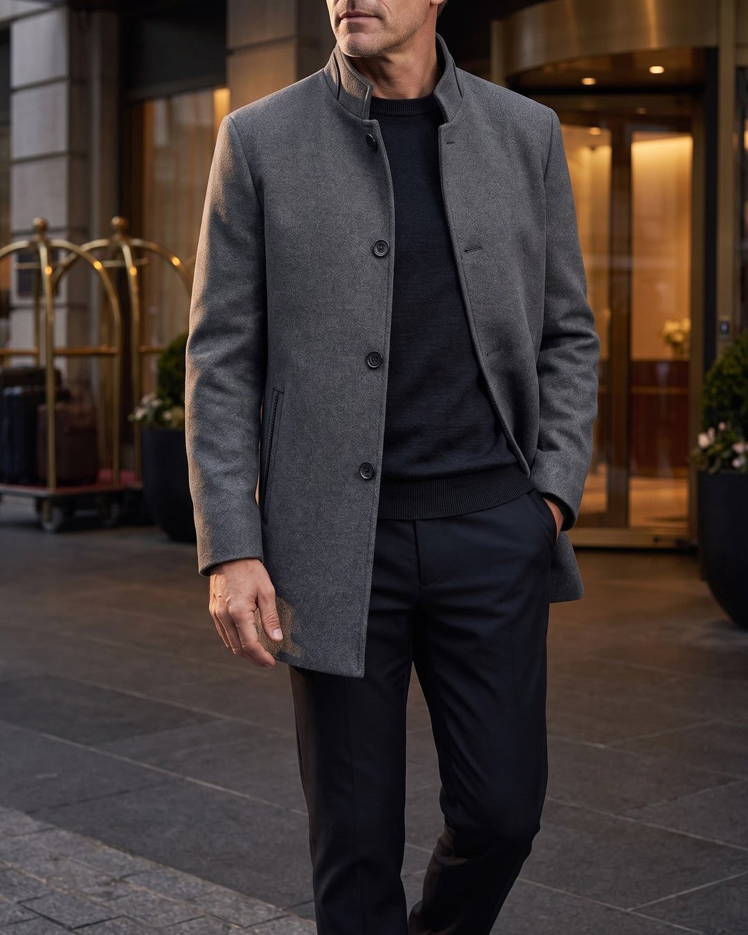 Men's Wool-Blend Coat