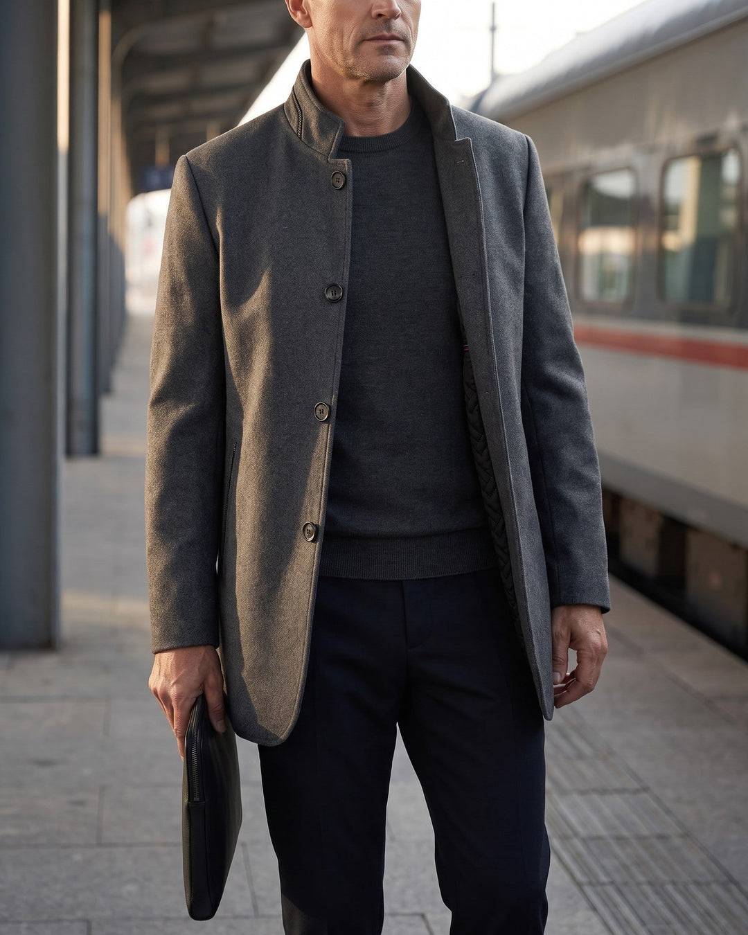 Men's Wool-Blend Coat