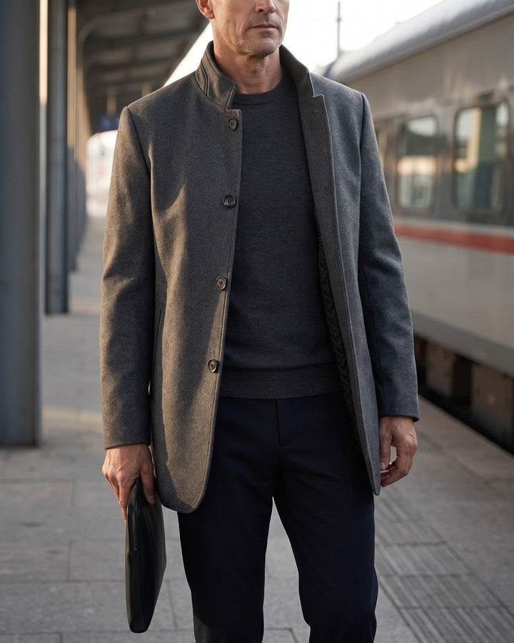 Men's Wool-Blend Coat