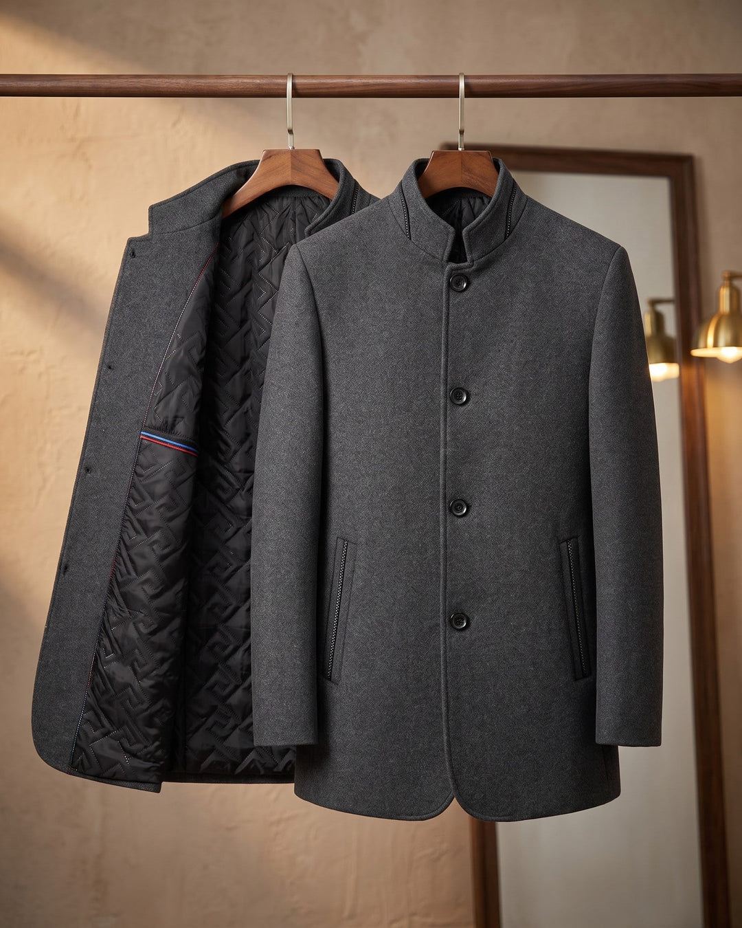 Men's Wool-Blend Coat