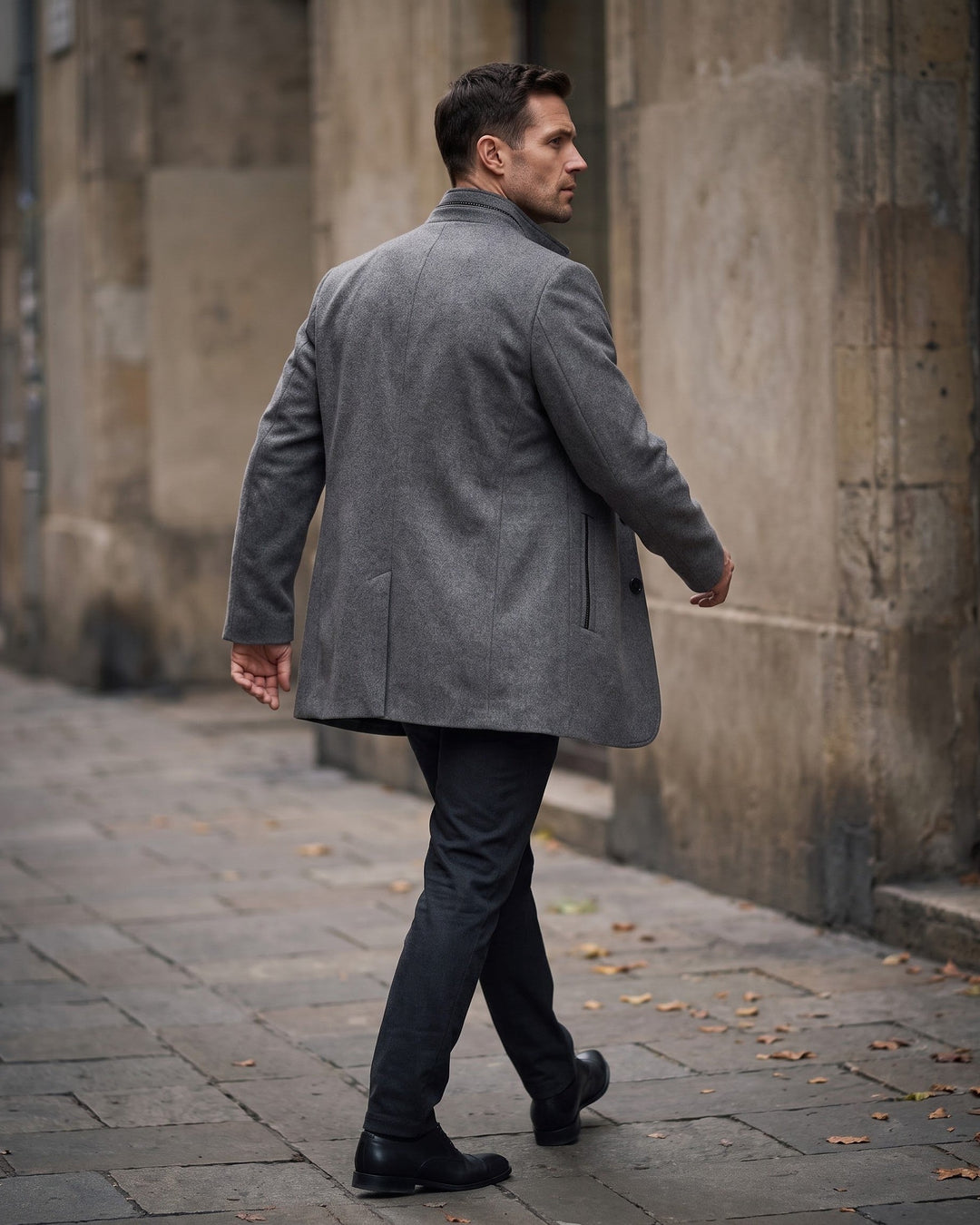 Men's Wool-Blend Coat