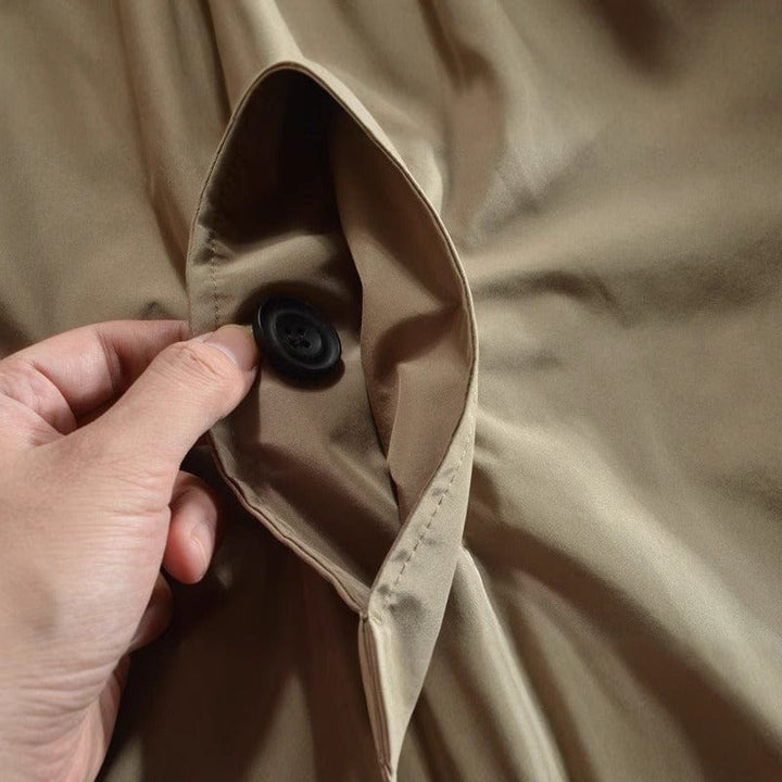 Men's Water-Resistant Quilted Trench Coat