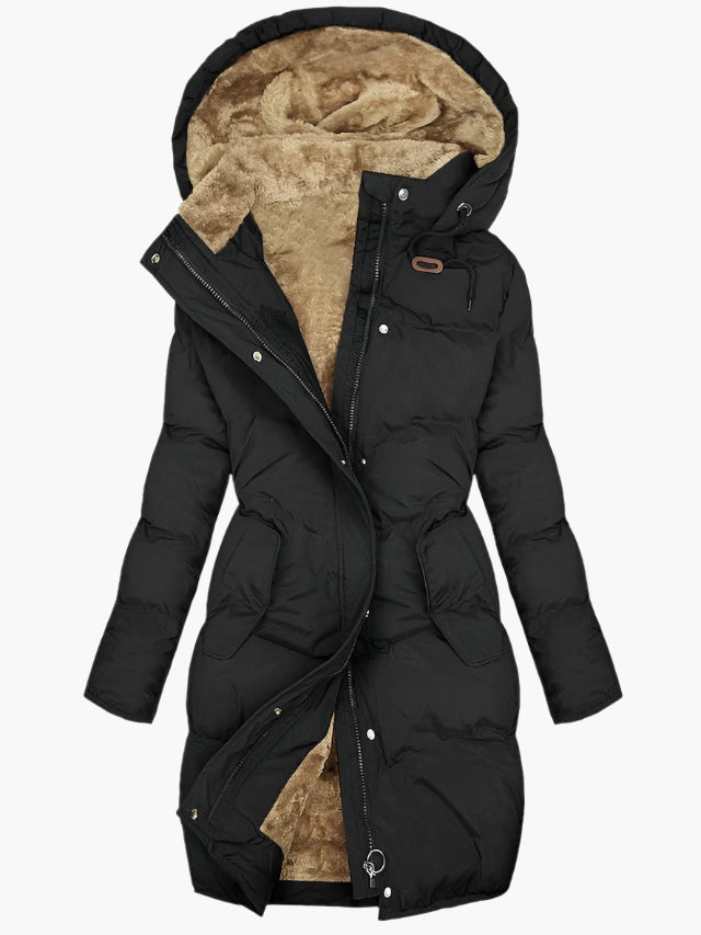 Women's Long Hooded Faux Fur Winter Coat