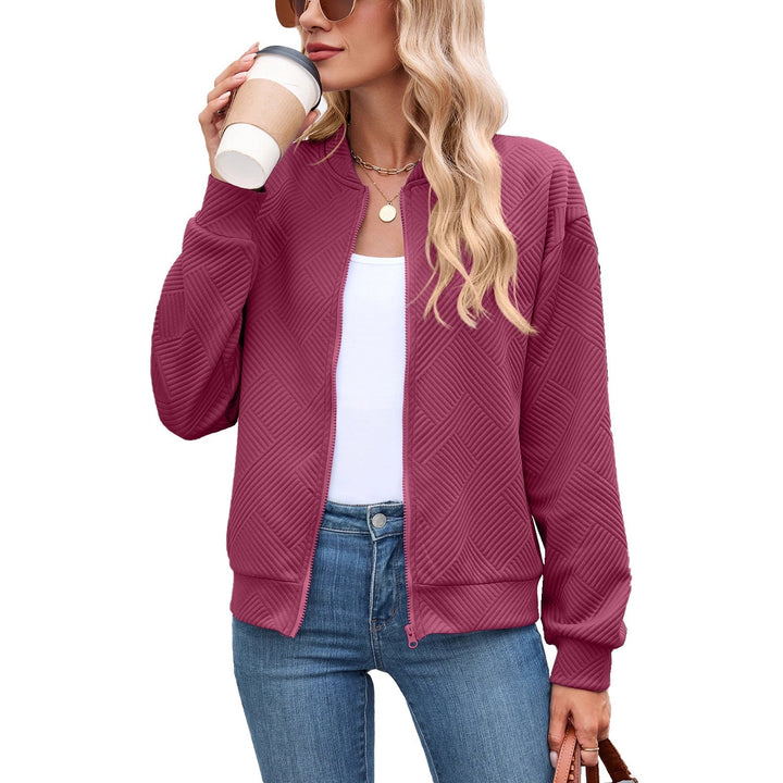 Women's Textured Stretch Bomber Jacket