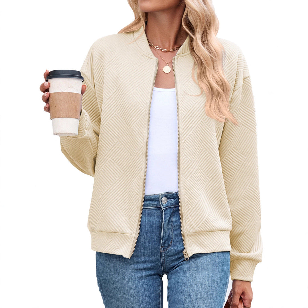 Women's Textured Stretch Bomber Jacket
