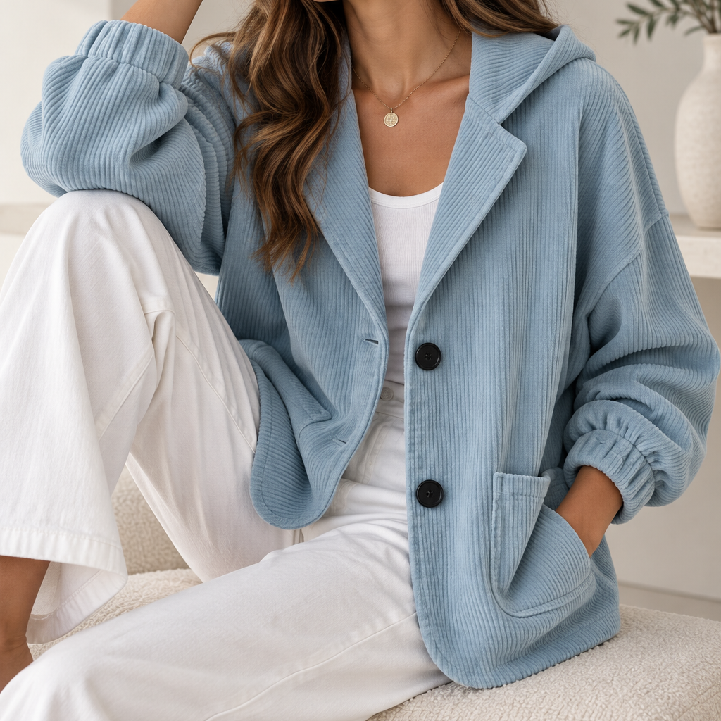 Women's Hooded Corduroy Jacket