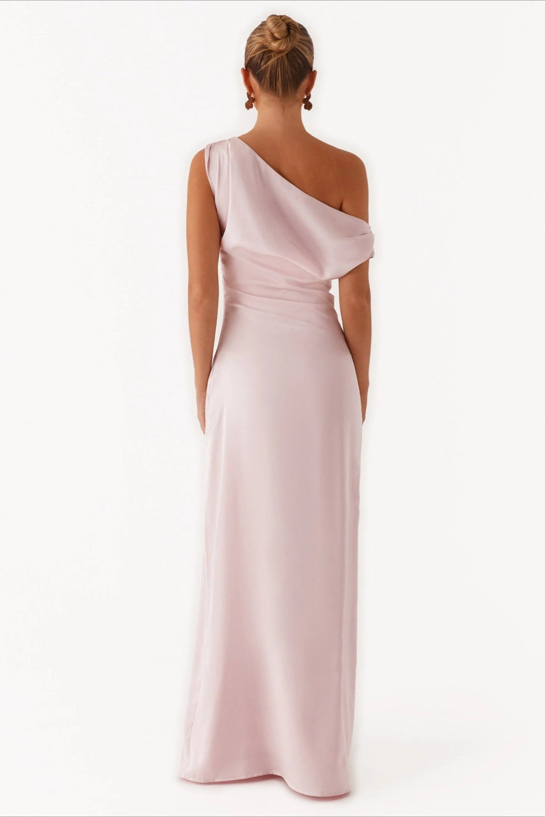 Asymmetric One-Shoulder High-Waist Maxi Dress