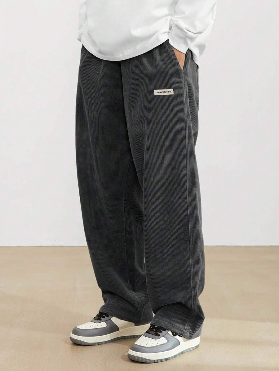 Wide Leg Corduroy Trousers