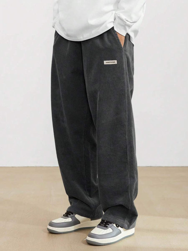 Wide Leg Corduroy Trousers