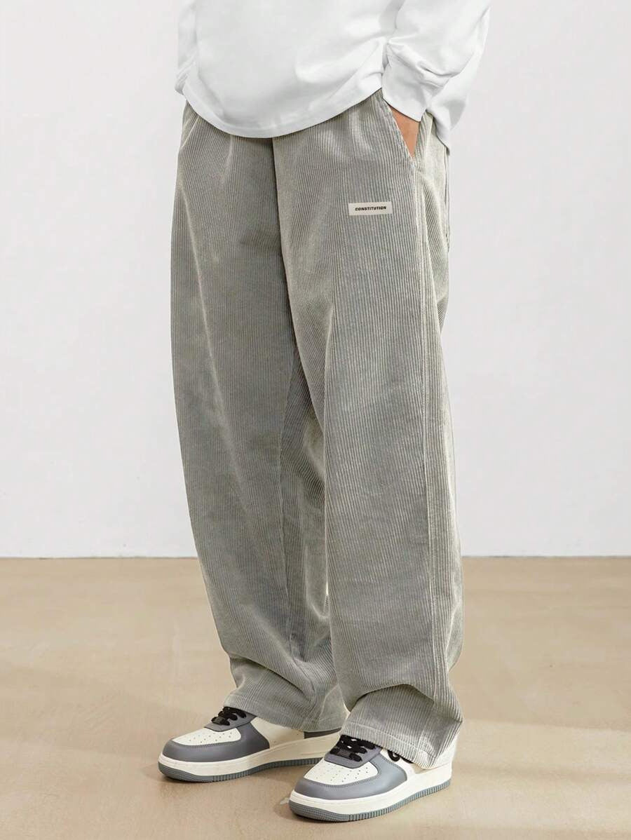 Wide Leg Corduroy Trousers