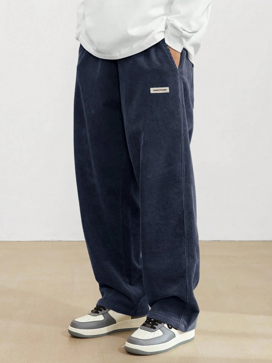 Wide Leg Corduroy Trousers